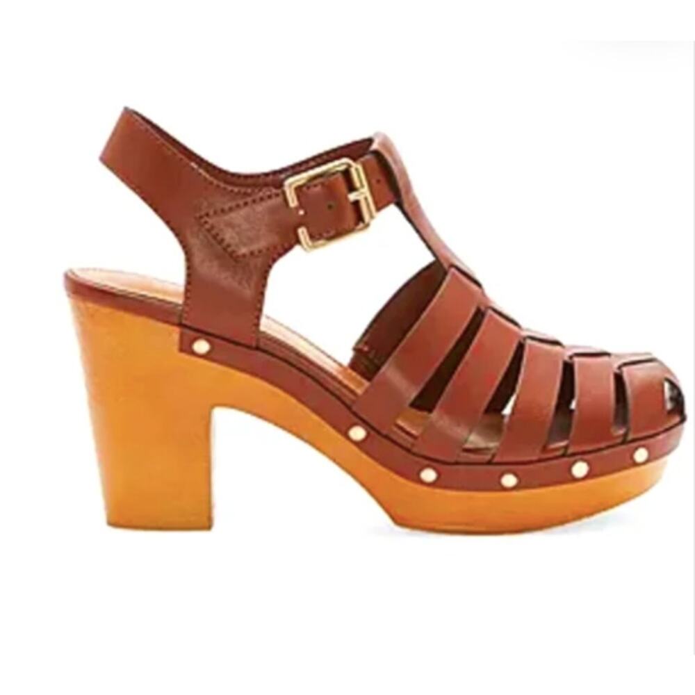 A.N.A. Jordan Studded Cognac Brown Studded Sandals 9.5 Strappy New